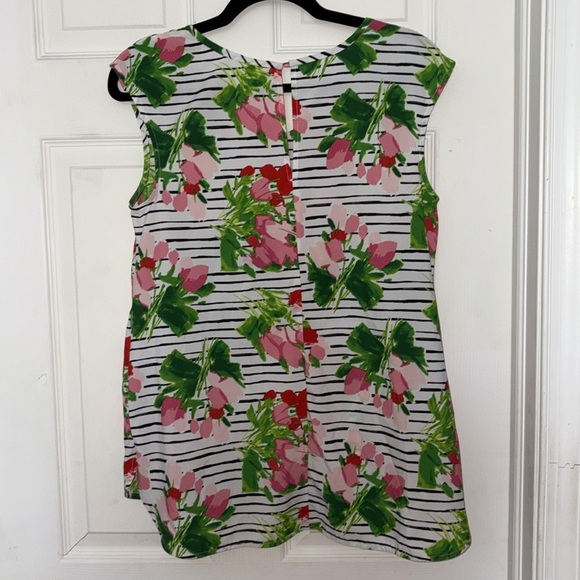 Merona Striped Floral Tank Top - Picture 2 of 4